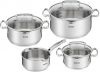 Tefal Duetto+ 4 Delige RVS Kookset, Steelpan 16cm En Kookpannen Met 16/20/24cm online kopen